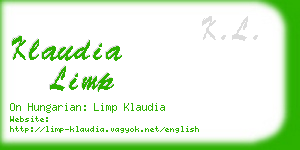 klaudia limp business card